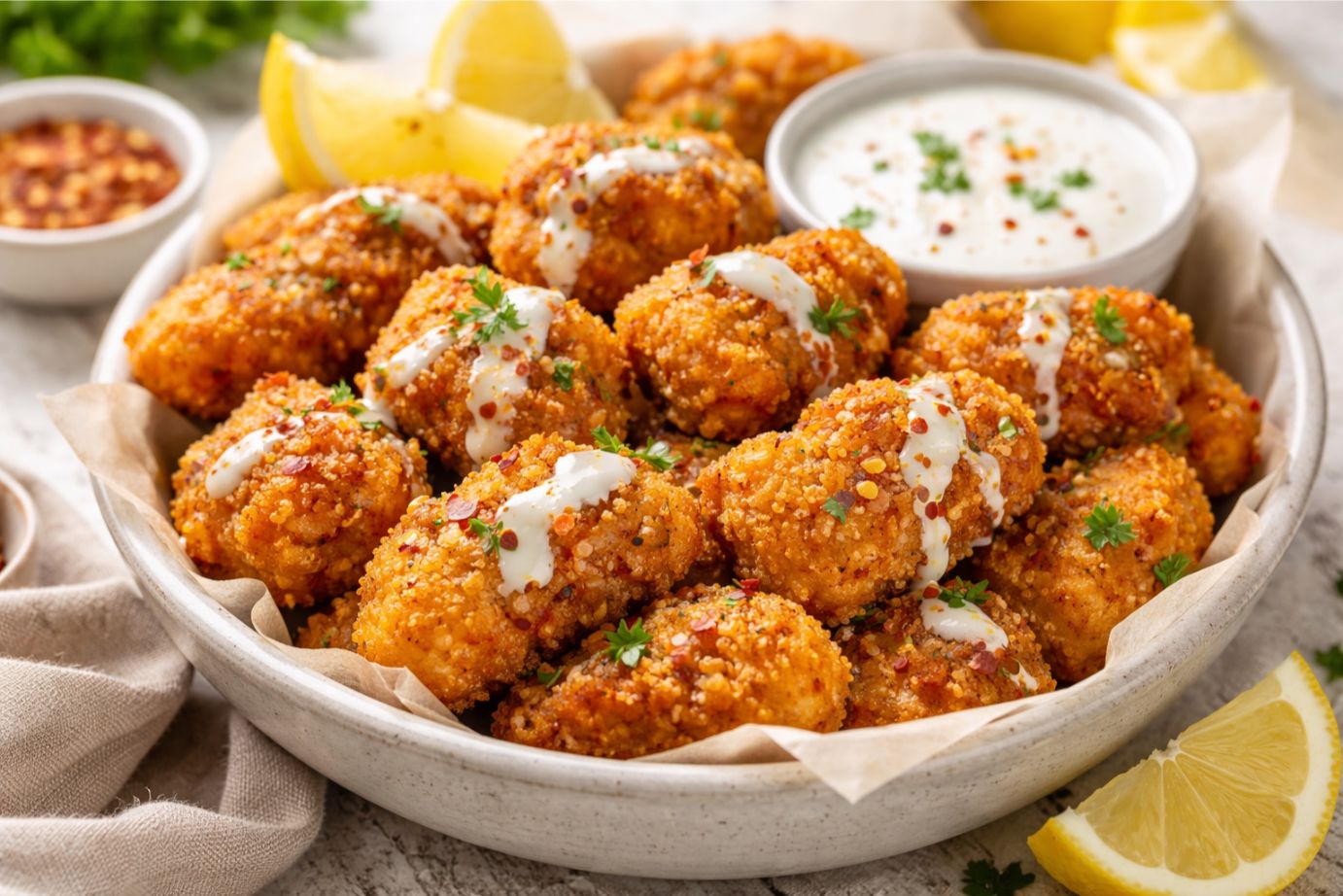 15-Minute Chicken Bites Recipes with Garlic Butter Sauce