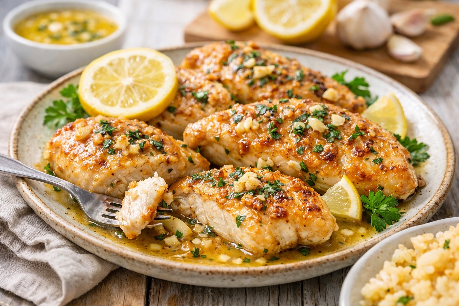 Best Lemon Chicken Recipe with Garlic Butter Sauce